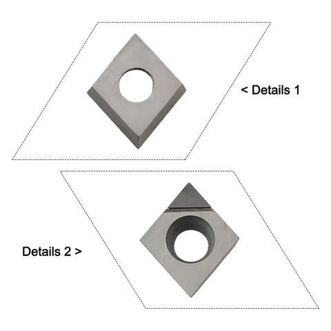 PCD Lathe Turning Inserts CCGT09T302 for Aluminum and Copper showing details of silver hard inserts for CNC precision machining.