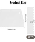 Two Pack Adhesive Spreader Trowel With Three Sixteenth Inch Notch For Epoxy Projects showing dimensions and notched edge