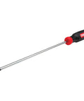 Heavy Duty Bi Material Phillips Screwdriver PH 2 By 10 Inch With Black Oxide Tip and Tactile Torque Zones side view