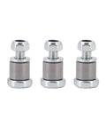 Top Shelf 3 Pack Trimmer Head Shoulder Bolt Kit Designed To Get Your Stihl Polycut And Fs Weedeater Running Smooth Again Heavy Duty Replacement Hardware Without The Hassle Or Guesswork - close up of three steel shoulder bolts.