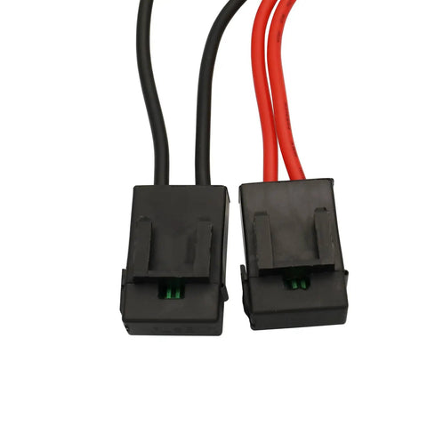 Close-up of connectors on 6 Pin 12AWG 30A DC Power Cord For Ham Radios Short Wave Power Supply Cable 1m Long Fuse Protected