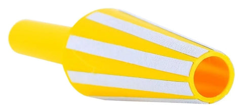 Pro Grade Spindle Cleaning Rod Cleaner Brush For CNC Tool Holders With Taper Collet Handle, yellow and white striped design
