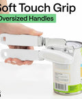 Heavy Duty Stainless Steel Can Opener With Smooth Edge And Bottle Openers Soft Comfortable Handle Oversized Turn Knob