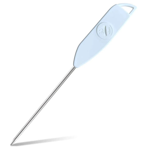 Digital Meat Thermometer Instant Read With Hold Function And Celsius Fahrenheit Switch, stainless steel probe, side view