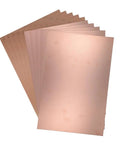 Ten Pack Single Sided Copper Clad Laminate PCB Circuit Boards 300x200mm for DIY electronics projects staggered stack view