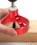 Straight Hole Drill Guide Jig For Drill Press, 90 Degree Locator And Vertical Drilling Fixture on wooden block