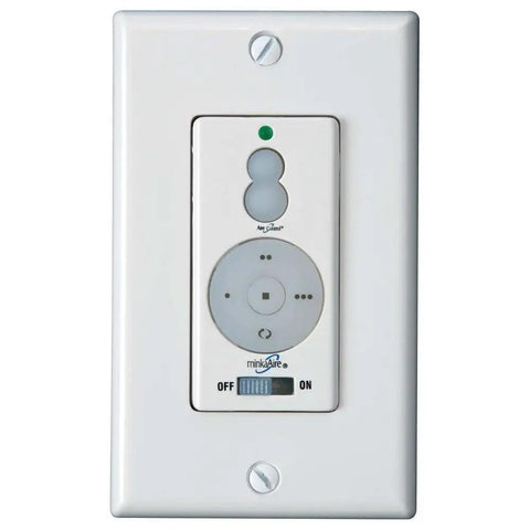 Wall Control System For Ceiling Fans White Finish With Three Speed Forward And Reverse, Full Range Light Dimming