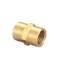 Beefy Brass 1/4 Inch NPT Female To 1/4 Inch NPT Female Hex Head Pipe Fitting Coupler For Air Compressor Hoses Industrial Grade