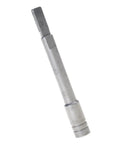 83mm Extended Reach Adapter for Hex Shank Tools, fits 6.35mm hex and 1/4 inch flat bits, perfect for narrow work areas and tight spots.