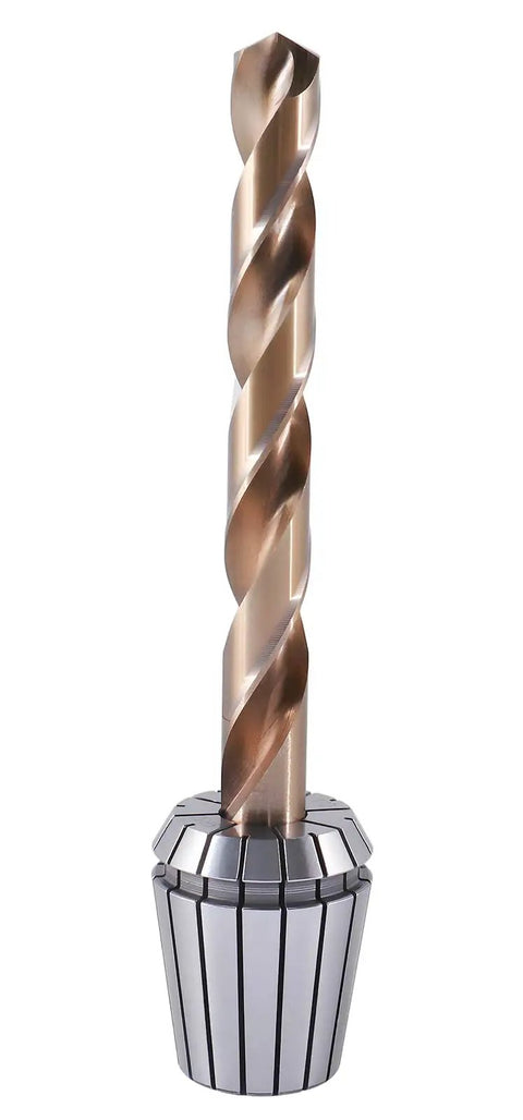 MT2 Shank ER32 Chuck Kit With Eleven Collets From One Eighth To Three Quarter Inch Increments In Sixteenth Inch Morse Taper Collet System Pro Grade Alloy Steel 0.0005 Inch Accuracy For End Mills Drills Reamers. ER32 collet chuck with MT2 shank and drill bit