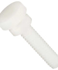 Non Conductive Nylon 6/6 Thumb Screw With Knurled Head 1/4-20 Thread 1 Inch Long, visible in side view, ideal for electronics.