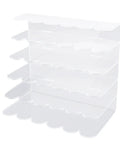 Clear Acrylic Letter Sorter with 5 Slots Space Saving Vertical Desk Organizer for Office and Home, Upright Mail Holder