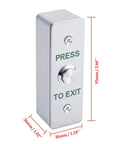 Stainless steel exit button for Door Access Control System Kit With 1200Lbs Magnetic Lock Tuya App Remote Access and Power Supply Controller