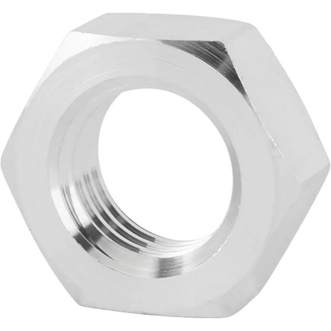 Race-Ready Fine Thread Aluminum Jam Nut Set 3/8-24 Right Hand Thread Pack Of 6 For Rod Ends And Heim Joints And Lightweight 7075 Aluminum With Clear Anodized Finish For Racing And Automotive Linkage, close-up