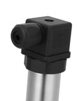 Adjustable 4-20mA Temperature Sensor Transmitter With Thermocouple And RTD visible, black junction box, stainless steel body