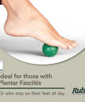 Foot Rubz Hand And Back Massage Ball For Plantar Fasciitis Pain Relief Sore Feet And Tight Muscles A Handy Hand And Foot Massager For Runners And All Day Foot Pain Tool used under a foot