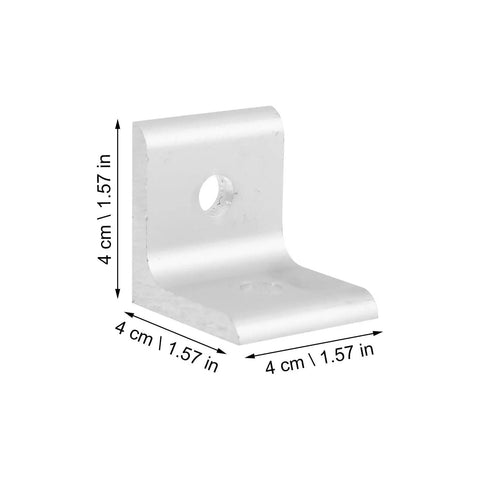 Top Shelf Aluminum Extrusion Corner Braces And L Bracket Connectors, silver 4 cm L bracket for 3D printers and CNC machines.