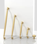 Straight Fire Brushed Gold Cabinet Pulls 10 Pack Set 5 Inch Center To Center kitchen drawer handles display on a white background.