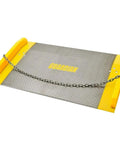 Heavy Duty Aluminum Dock Board Workhorse 60 By 48 Inch 15000 Lb Capacity Forklift Trailer Ramp For Warehouses with chain safety features.