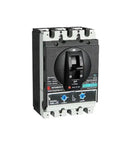 Pro Grade Plug In Molded Case Circuit Breaker Featuring Magnetic Fast Acting Safety Cutoff And Rugged Plastic Build For Heavy Duty Electrical Work That Is Straight Up Rock Solid, side view with on/off switch.