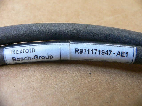 Close-up of Single Industrial Ethernet Connection Cable R911171947, showing label with Rexroth Bosch-Group marking.