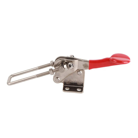 Heavy Duty Quick Release Toggle Clamp With Stainless Steel Build Adjustable Push Pull Latch 992 Pound Clamping Force Plastic Handle