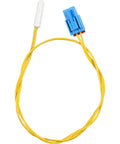 DA32-10105X refrigerator temperature sensor with yellow wires and blue connector