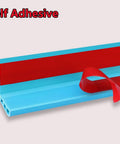 Rubber Wall Corner Guards 16.4ft Self Adhesive L Molding Edge Protectors showing adhesive backing with red peel strip