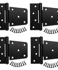 Dang Tough Heavy Duty Gate Hinges With Smooth Self Closing Springs And No Sweat Mounting Hardware for barn fence and shed doors, set of 4.