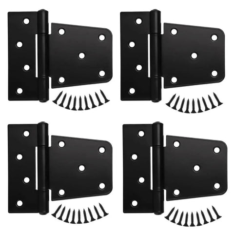 Dang Tough Heavy Duty Gate Hinges With Smooth Self Closing Springs And No Sweat Mounting Hardware for barn fence and shed doors, set of 4.