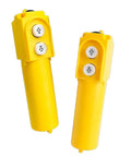 Crane Hoist Control Push Button Switch With 30UF Capacitor, 220V-380V Dual Voltage, IP55 Weather Resistant Pro-Grade ABS Pendant, Ergonomic Up Down Operation For Smooth, Safe Electric Hoist Lifting And Precise Traction. Yellow ABS pendant control with up and down buttons