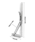 Beefy Foldable Wall Shelf And Bench Table Bracket Heavy Duty Stainless Steel Mount with dimensions and 280kg load capacity.