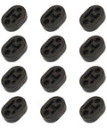 Top Grade Universal Car Exhaust Mount Repair Hanger Bracket Rubber Kit 12 Pieces Fits Toyota Honda And More, Heavy Duty Suspension Fix For Undercarriage Noise And Vibration Elimination black rubber hangers
