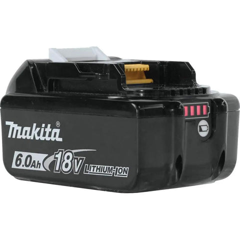 Close-up of 18V LXT 6.0Ah Battery Pack Two Pack With LED Charge Indicator Delivers Up To 2X Run Time Per Charge Black Finish