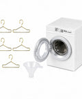Insanely Detailed One To Twelve Scale Miniature Washing Machine With Five Metal Hangers And Rotating Drum Front Load Washer Replica for dope dollhouse dioramas.