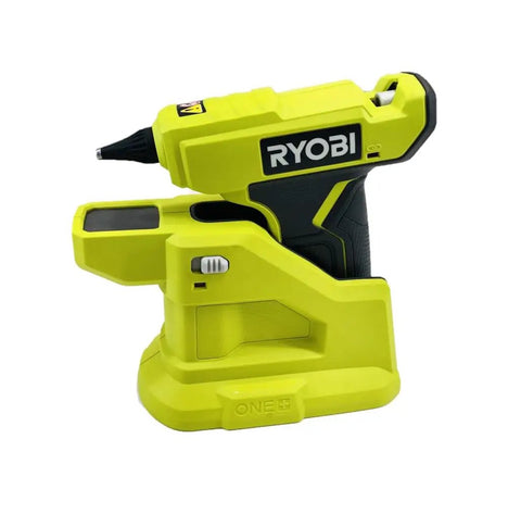18 Volt Cordless Compact Glue Gun Kit With Battery And Charger Bulk Packaged No Retail Box Heats To 365 F In 3 Minutes Uses Five Sixteenth Inch Mini Glue Sticks Up To 5 Minutes Run Time, side view