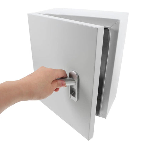 Hand opening Power Distribution Box Electrical Enclosure With Safety Lock, Plastic Vertical Control Cabinet, 25 By 30 By 14 Cm