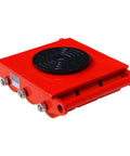 Heavy Duty Machinery Mover Skate Dolly With 15T Capacity in red, designed for smooth transport of heavy equipment.