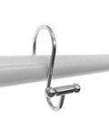 12 Piece Rust Resistant Shower Curtain Hooks Curved Rings For Bathroom And Window Curtains Silver Finish For Easy Glide And Stylish Hanging Durable Metal Finish That Stays Shiny And Easy To Clean For Everyday Use mounted on rod