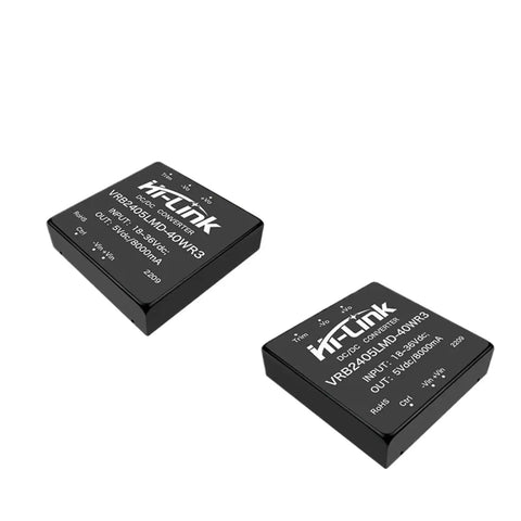 Slick Isolated Switching Power Module Converter Drops 24 Volt Down To 5 Volt For Bms And EV Charging, 40W 8A unit view.