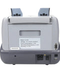 Boss Level Multi Currency Bill Counter With Automatic Note Verification Secure Denomination Detection And Flat Out Fast Cash Sorting For Serious Retail Teams Everywhere, rear view showcasing detailed specifications.