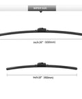 Wiper sizes displayed for Top Tier Front Windshield Wiper Blades Two Pack Fit Lexus Es 2013 To 2025, 26" and 18" options.