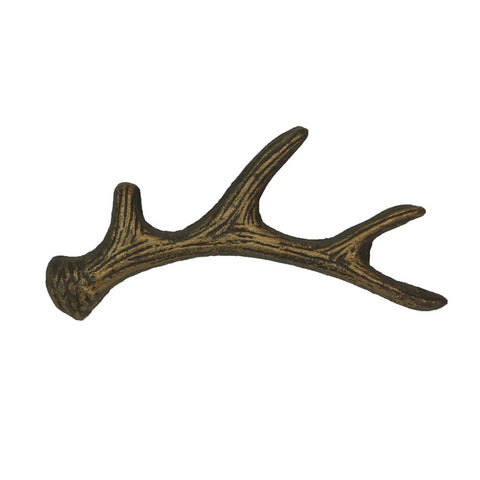 Antique Bronze Finish Cast Iron Deer Antler Drawer Pulls Set Of Six For Cabinets, rustic western style hardware