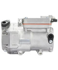 Top Shelf 48V Dc Electric Car Ac Compressor Built For Ev Rides, sleek silver unit designed for efficient air cooling.