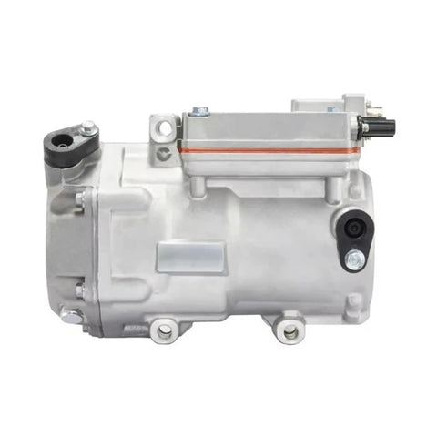 Top Shelf 48V Dc Electric Car Ac Compressor Built For Ev Rides, sleek silver unit designed for efficient air cooling.