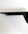 Pro Grade Beefy Rock Solid L Bracket Shelf Supports Heavy Duty Black Wall Mounted Bracket 23 6 Inch Carbon Steel Side View