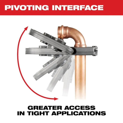 Pro Grade Force Logic Press Tool Bundle With Half Inch To One And A Quarter Inch CTS V Pivoting Ring Kit showing pivoting function.