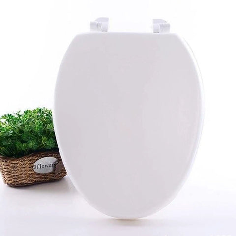Smooth As Butter Soft Closing Square Toilet Seat With Quick Release Hinges And Stainless Steel Adjustable Hardware Designed For Easy Peasy Cleaning And Zero Slamming Nonsense In Modern Bathrooms, white finish, square shape.