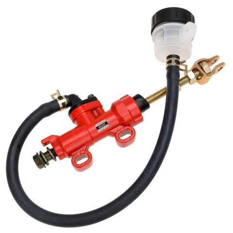 Rear Brake Master Cylinder Reservoir For Coleman KT196 CK100 And Yerf Dog GX150 Go Kart 150cc Red with hydraulic hose