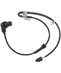 ABS wheel speed sensor with wiring harness and connectors, front-left black sensor